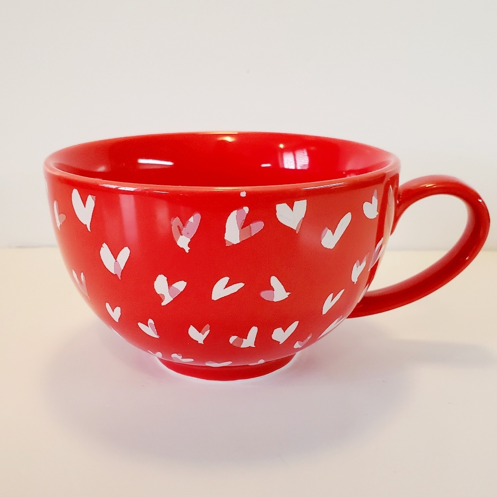 Indigo Valentines Hearts teacup mug